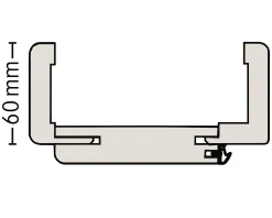 Borne Zarge Dekor Pinie weiß 61 cm DIN links