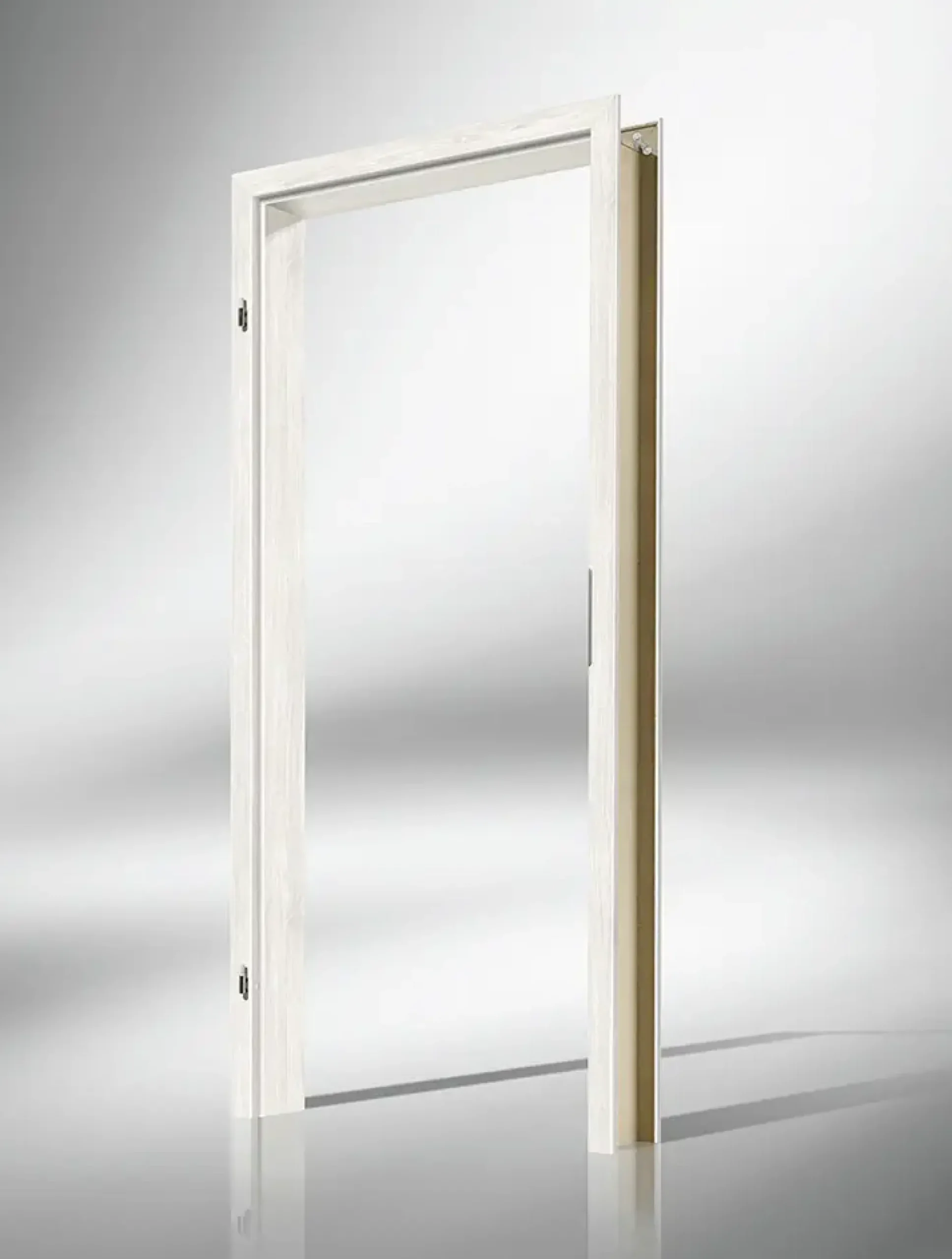 Borne Zarge Dekor Pinie weiß 61 cm DIN links