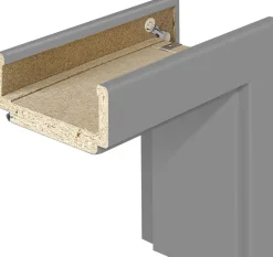 Borne Zarge Lack edelgrau 61 cm DIN rechts