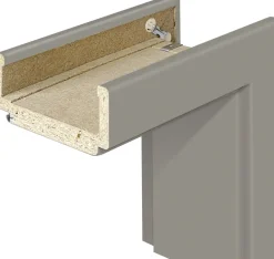 Borne Zarge Lack edelgrau 61 cm DIN rechts