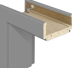Borne Zarge Lack edelgrau 73,5 cm DIN links