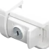Burg Wächter Tür-Fensterriegel 80 x 45 mm weiß mit Schlüssel