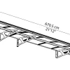 Canopia Vordach Amsterdam 670,5 x 139 cm anthrazit