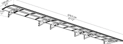 Canopia Vordach Amsterdam 670,5 x 139 cm anthrazit