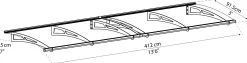 Canopia Vordach Aquila 412 x 91,5 cm anthrazit