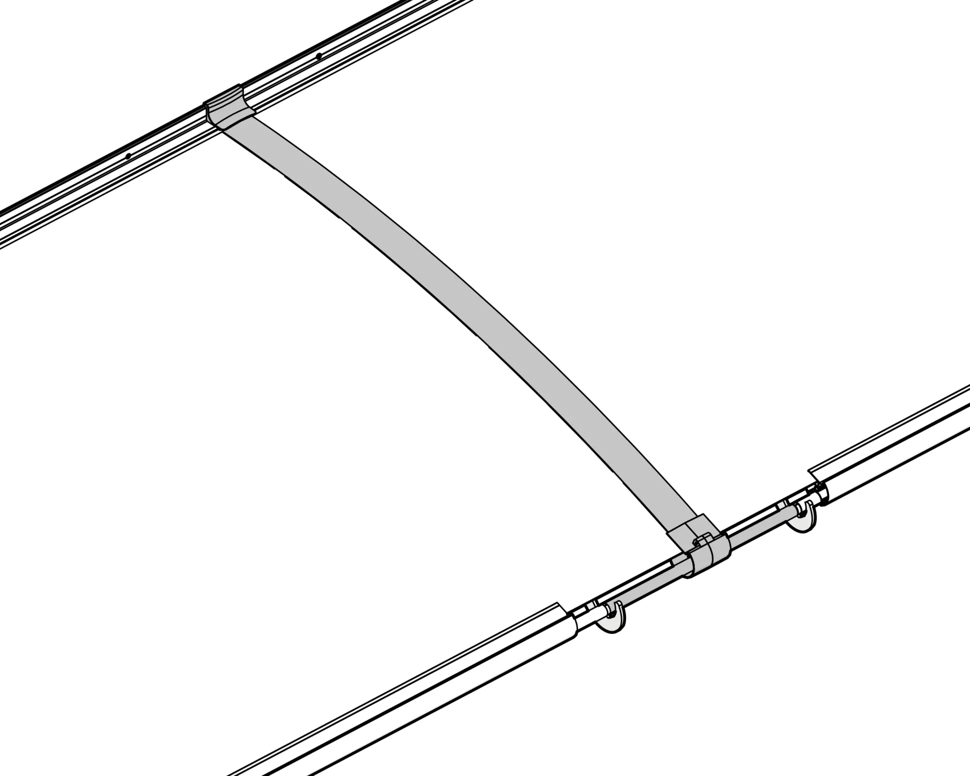 Canopia Vordach Aquila 302 x 91,5 cm anthrazit