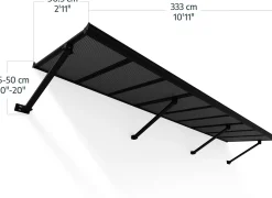 Canopia Vordach Augustine 333 x 90,5 cm grau