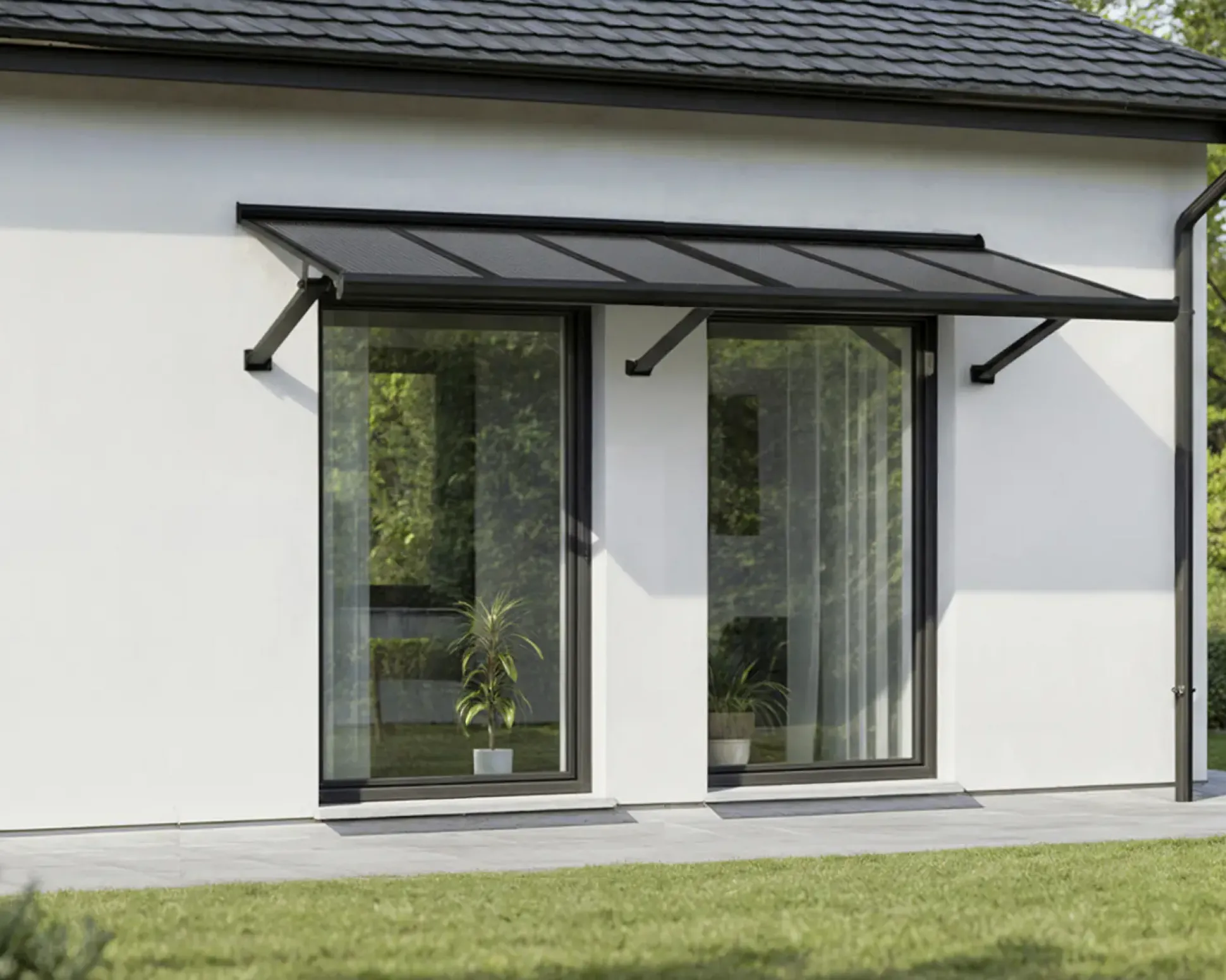 Canopia Vordach Augustine 222 x 90,5 cm grau