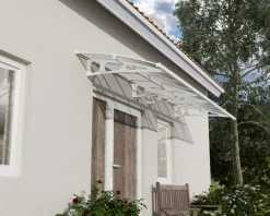 Canopia Vordach Bordeaux 447 x 139 cm weiß