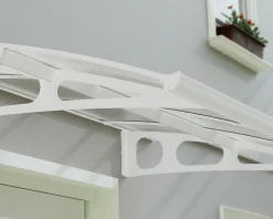 Canopia Vordach Bordeaux 447 x 139 cm weiß