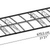 Canopia Vordach Bordeaux 670,5 x 139 cm weiß