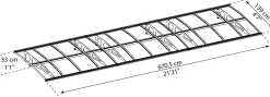 Canopia Vordach Bordeaux 670,5 x 139 cm weiß