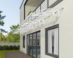 Canopia Vordach Bordeaux 8920 Weiß Alu 892 x 139 cm