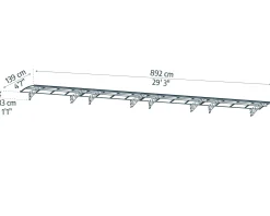 Canopia Vordach Bordeaux 8920 Weiß Alu 892 x 139 cm