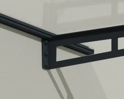 Canopia Vordach Bremen 1500 Grau Alu 150 x 94 cm