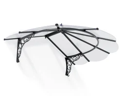 Canopia Vordach Iris 1780 Schwarz Alu 175 x 125 cm