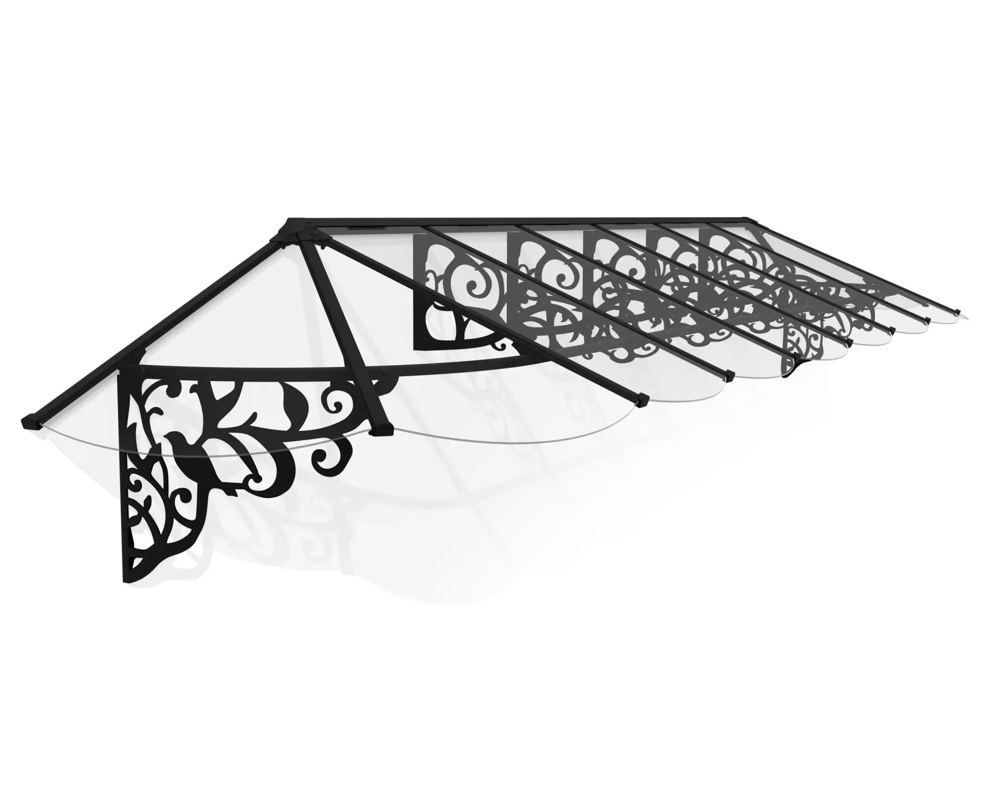 Canopia Vordach Lily 4700 Schwarz Alu 473 x 88 cm