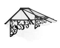 Canopia Vordach Lily 2130 Schwarz Alu 216 x 88 cm