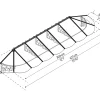 Canopia Vordach Lily 4100 Schwarz Alu 421 x 88 cm
