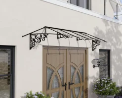 Canopia Vordach Lily 3600 Schwarz Alu 370 x 88 cm