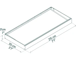 Canopia Vordach Sophia 2150 Grau Alu 215 x 95 cm