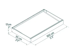 Canopia Vordach Sophia 1600 Grau Alu 160 x 95 cm