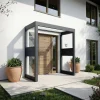 Canopia Vordach Sophia 160 x 95 cm Klar grau + 2 Seitenteile