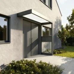Canopia Vordach Sophia 215 x 95 cm Opal grau + Seitenteil