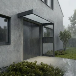 Canopia Vordach Sophia 215 x 95 cm Opal grau + Seitenteil