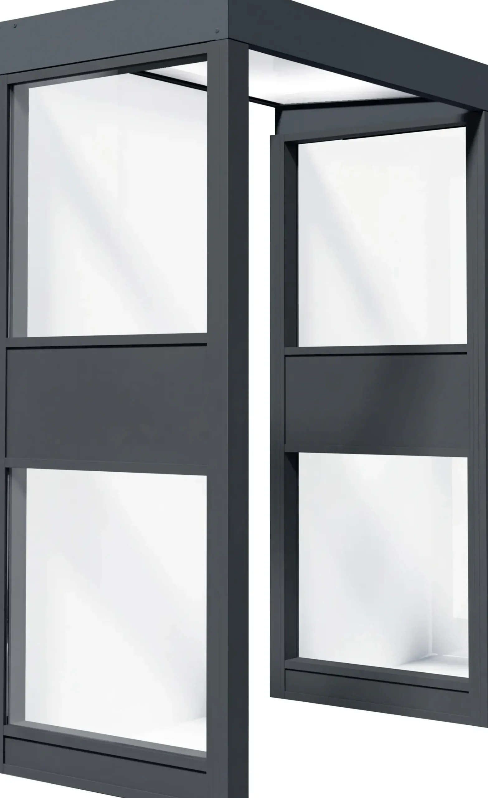 Canopia Vordach Sophia 160 x 95 cm Opal grau +2 Seitenteile