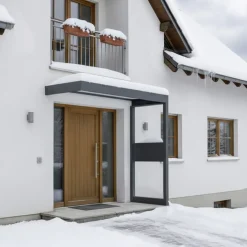 Canopia Vordach Sophia 215 x 95 cm Klar grau + Seitenteil