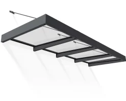 Canopia Vordach Sophia XL 4000 Grau Alu 379 x 140 cm