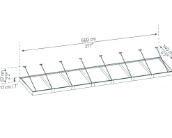 Canopia Vordach Sophia XL 7000 Grau Alu 660 x 140 cm