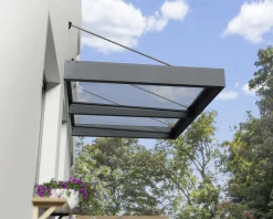 Canopia Vordach Sophia XL 2000 Grau Alu 192 x 140 cm