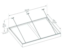 Canopia Vordach Sophia XL 2000 Grau Alu 192 x 140 cm