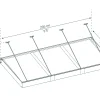Canopia Vordach Sophia XL 3000 Grau Alu 286 x 140 cm