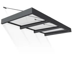 Canopia Vordach Sophia XL 3000 Grau Alu 286 x 140 cm