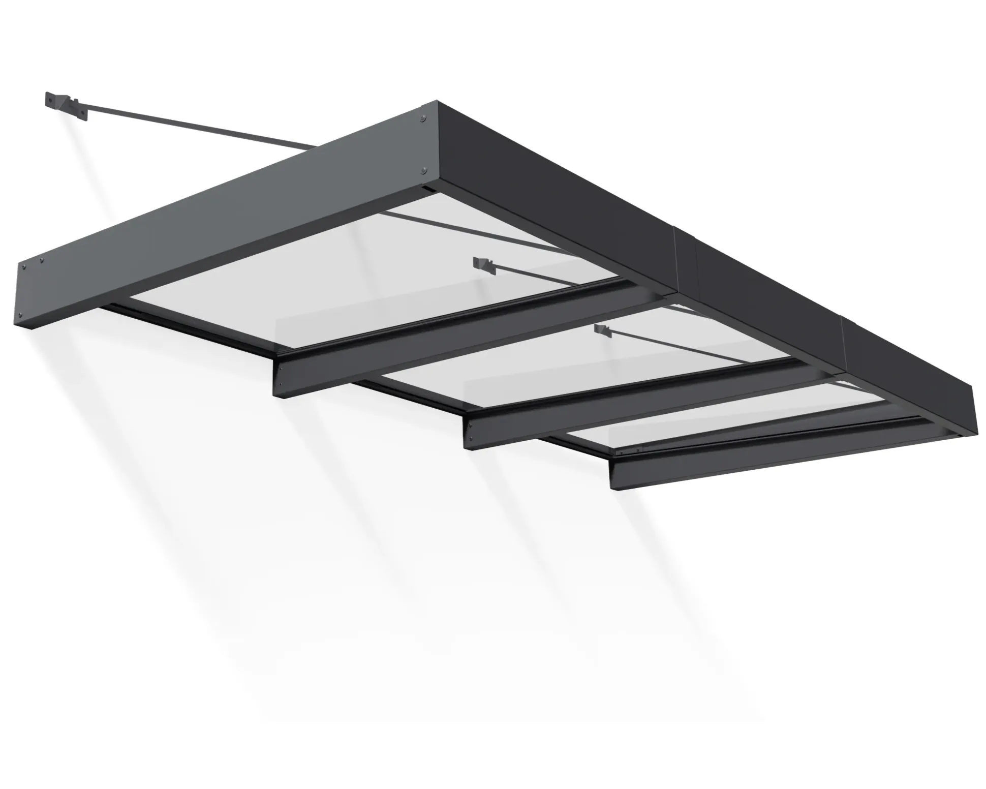 Canopia Vordach Sophia XL 3000 Grau Alu 286 x 140 cm
