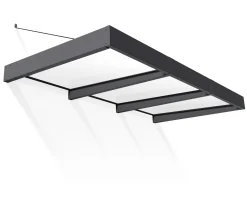Canopia Vordach Sophia XL 3000 Grau Alu 285 x 140 cm