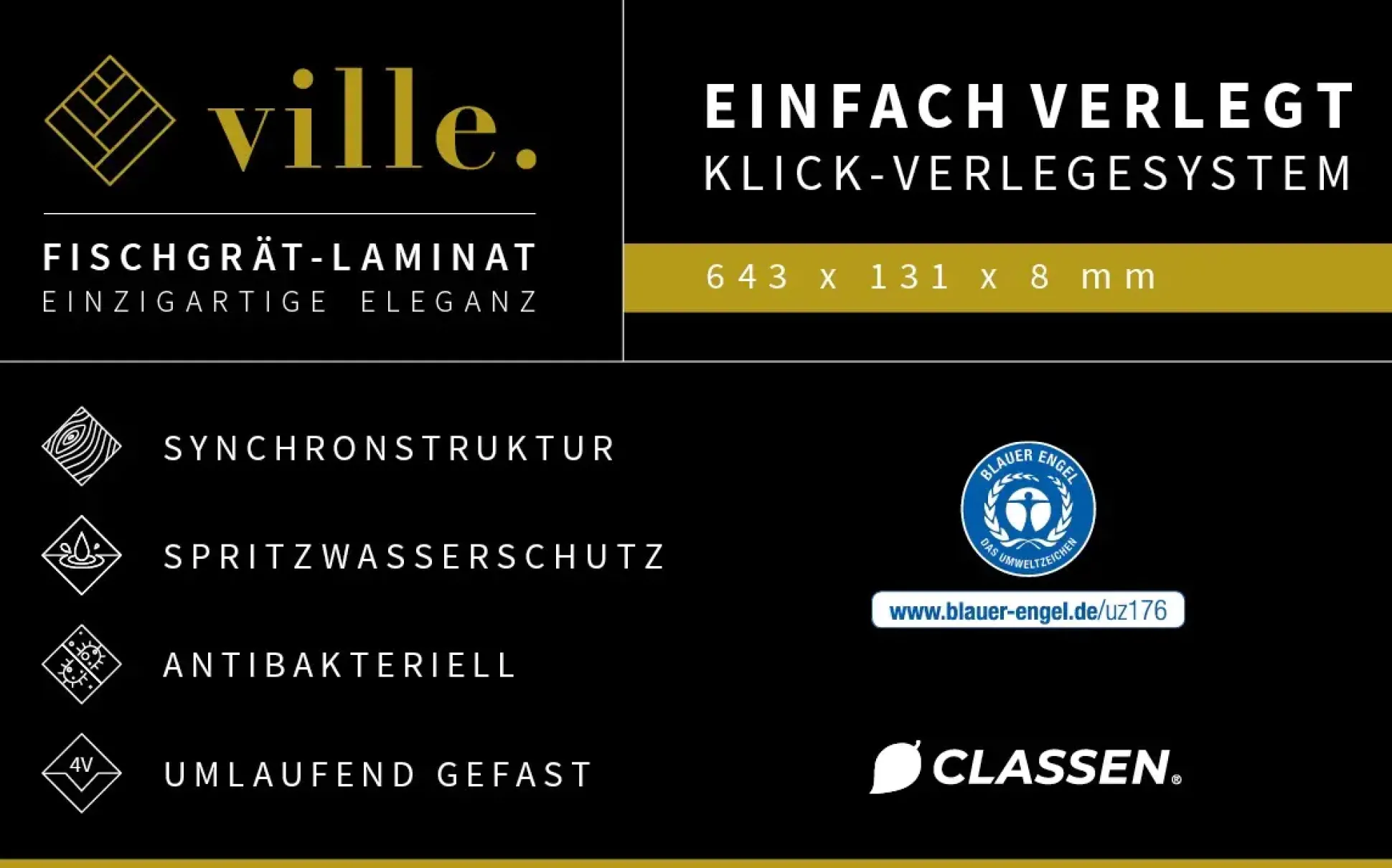 Classen Laminat Fischgrät Ville Monasterio Oak