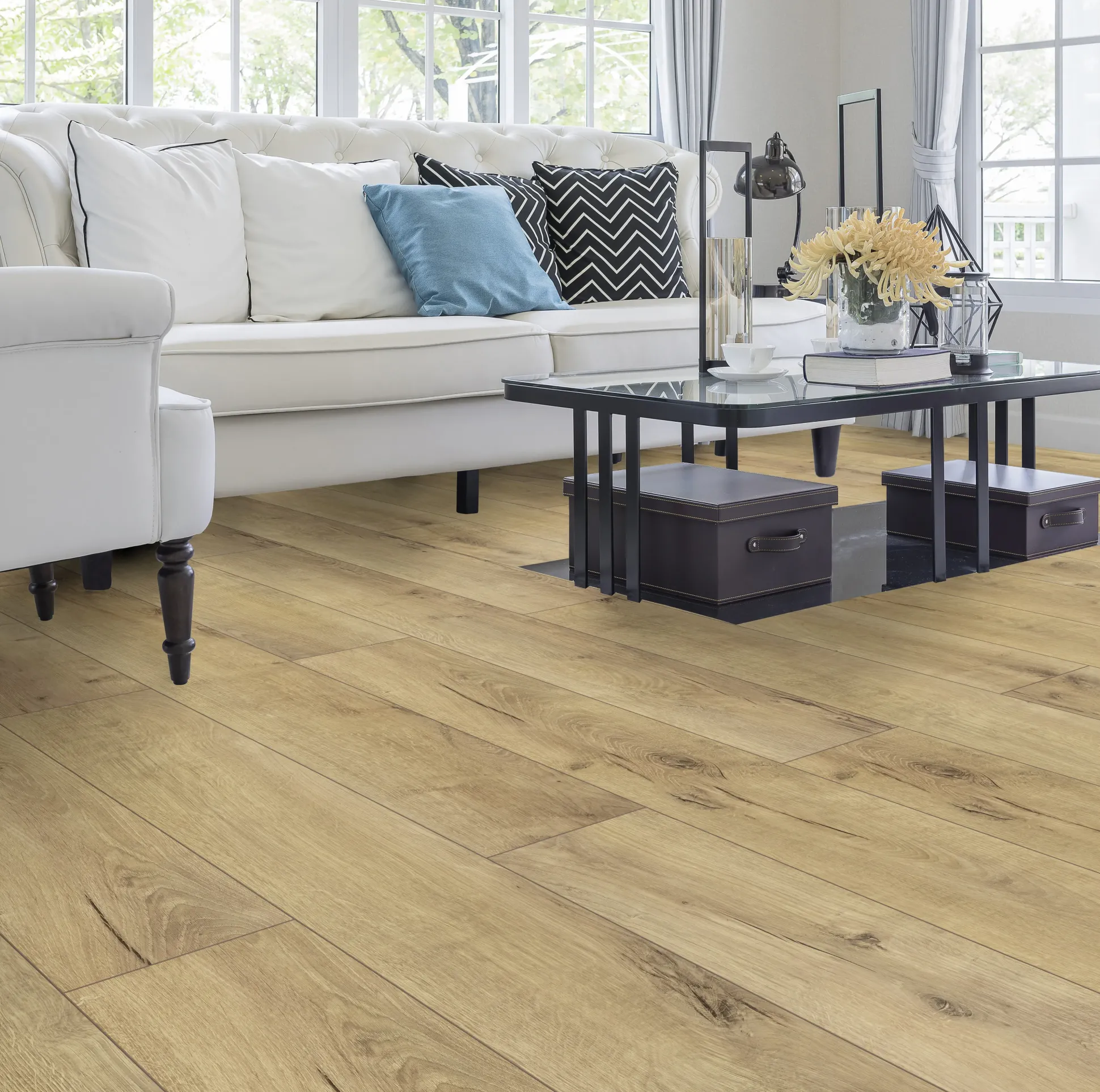 Classen Laminat Megaloc Aquaprotect 128,5 x 19,2 cm 8 mm Oak light natural