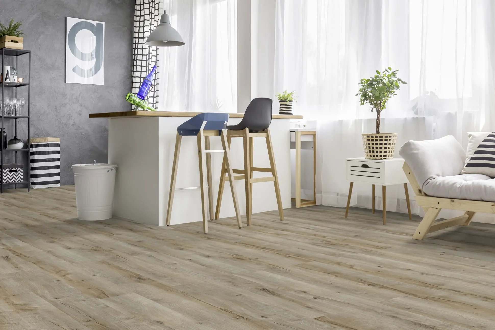 Classen Laminat Megaloc Aquaprotect 128,5 x 19,2 cm 8 mm Oak beige