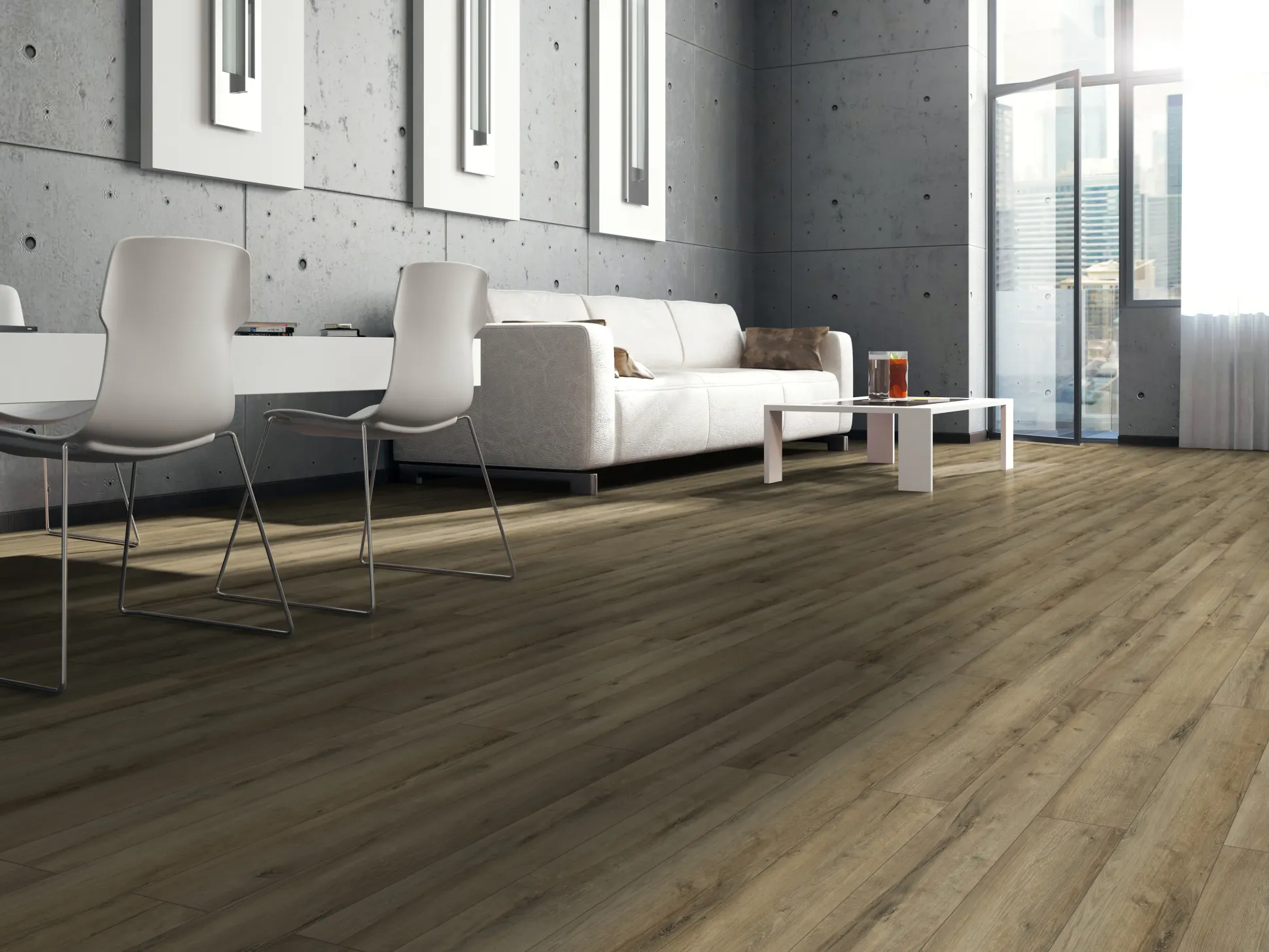 Classen Laminat Megaloc Aquaprotect 128,5 x 19,2 cm 8 mm Oak natural grey