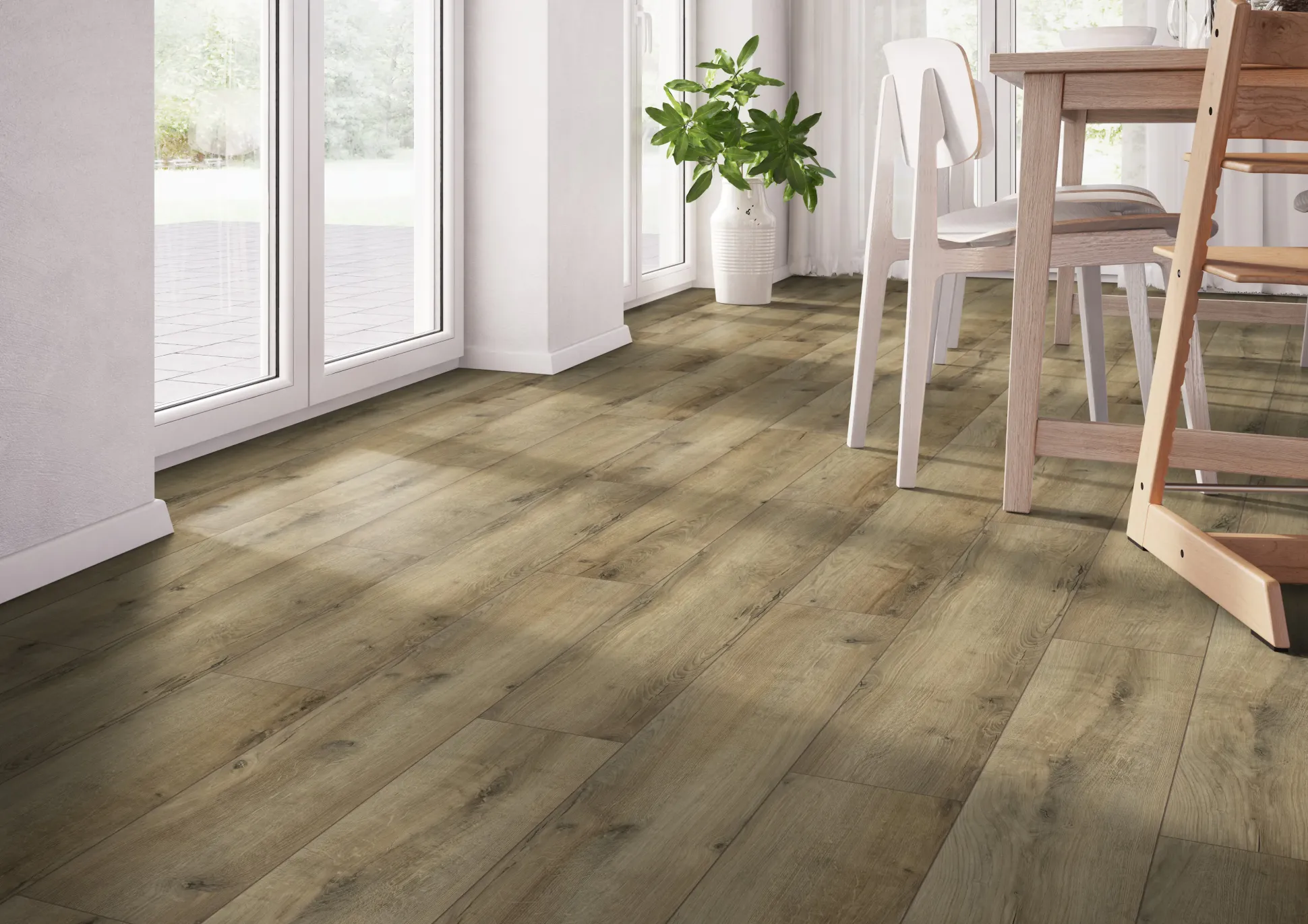 Classen Laminat Megaloc Aquaprotect 128,5 x 19,2 cm 8 mm Oak natural grey