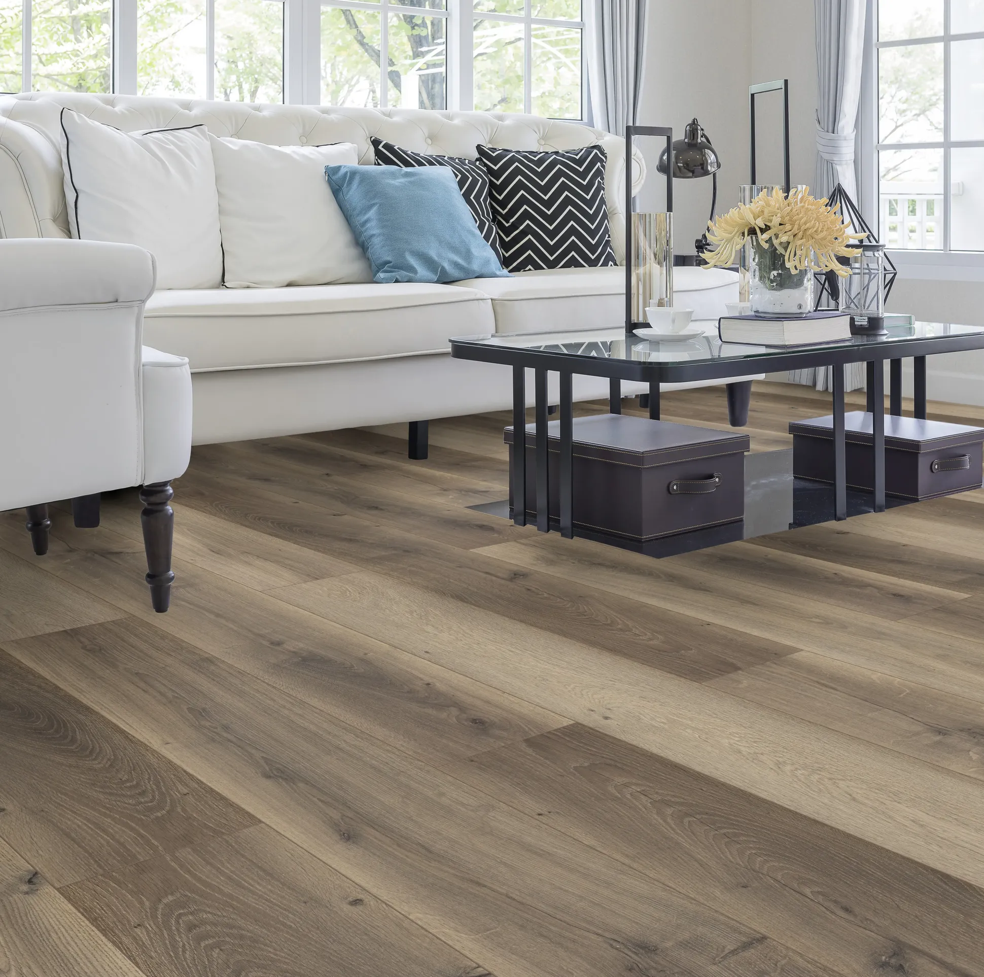 Classen Laminat Megaloc Aquaprotect 128,5 x 19,2 cm 8 mm Eiche braun mix