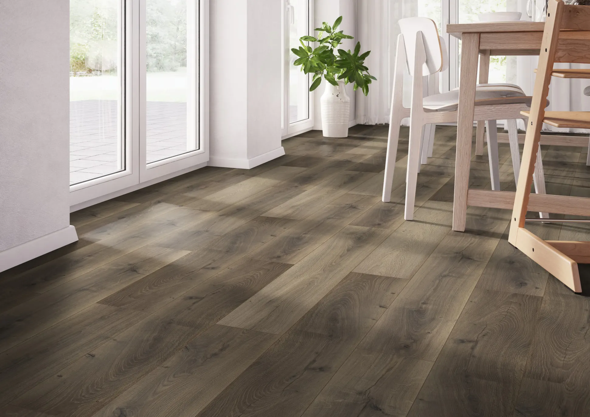 Classen Laminat Megaloc Aquaprotect 128,5 x 19,2 cm 8 mm Eiche braun mix
