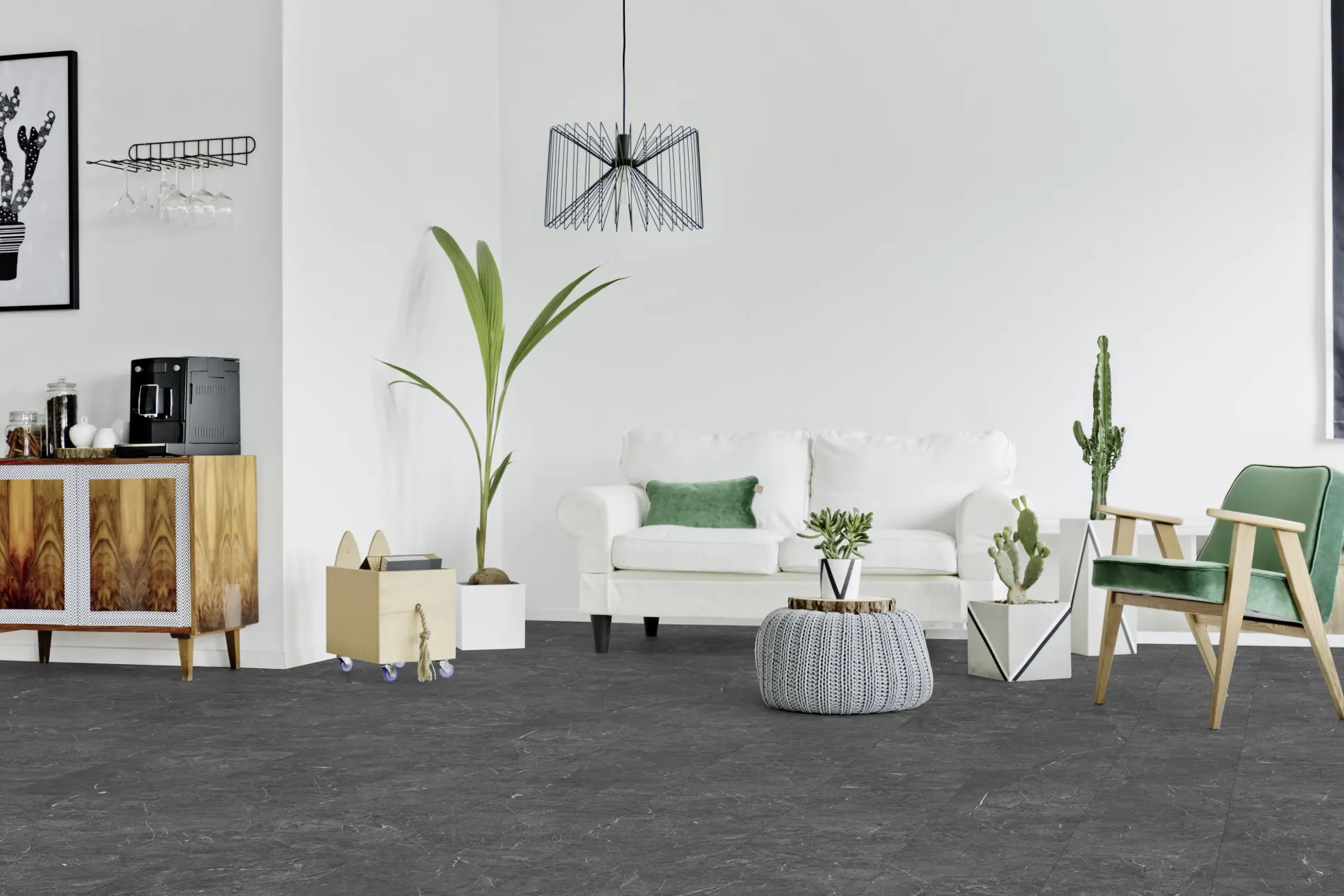 Classen Vinylboden Fliese Infinity dark 63,8 x 31 cm