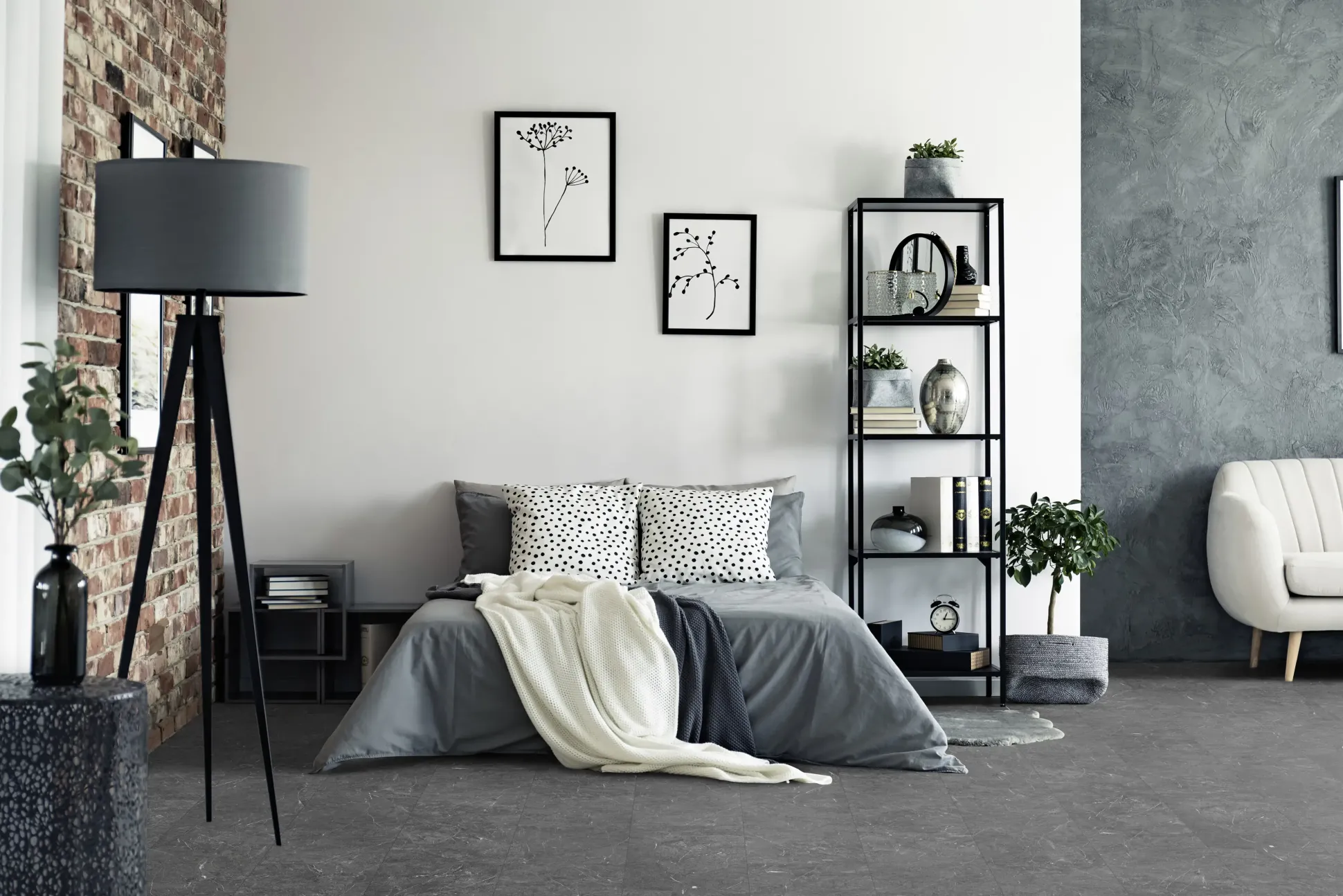 Classen Vinylboden Fliese Infinity dark 63,8 x 31 cm