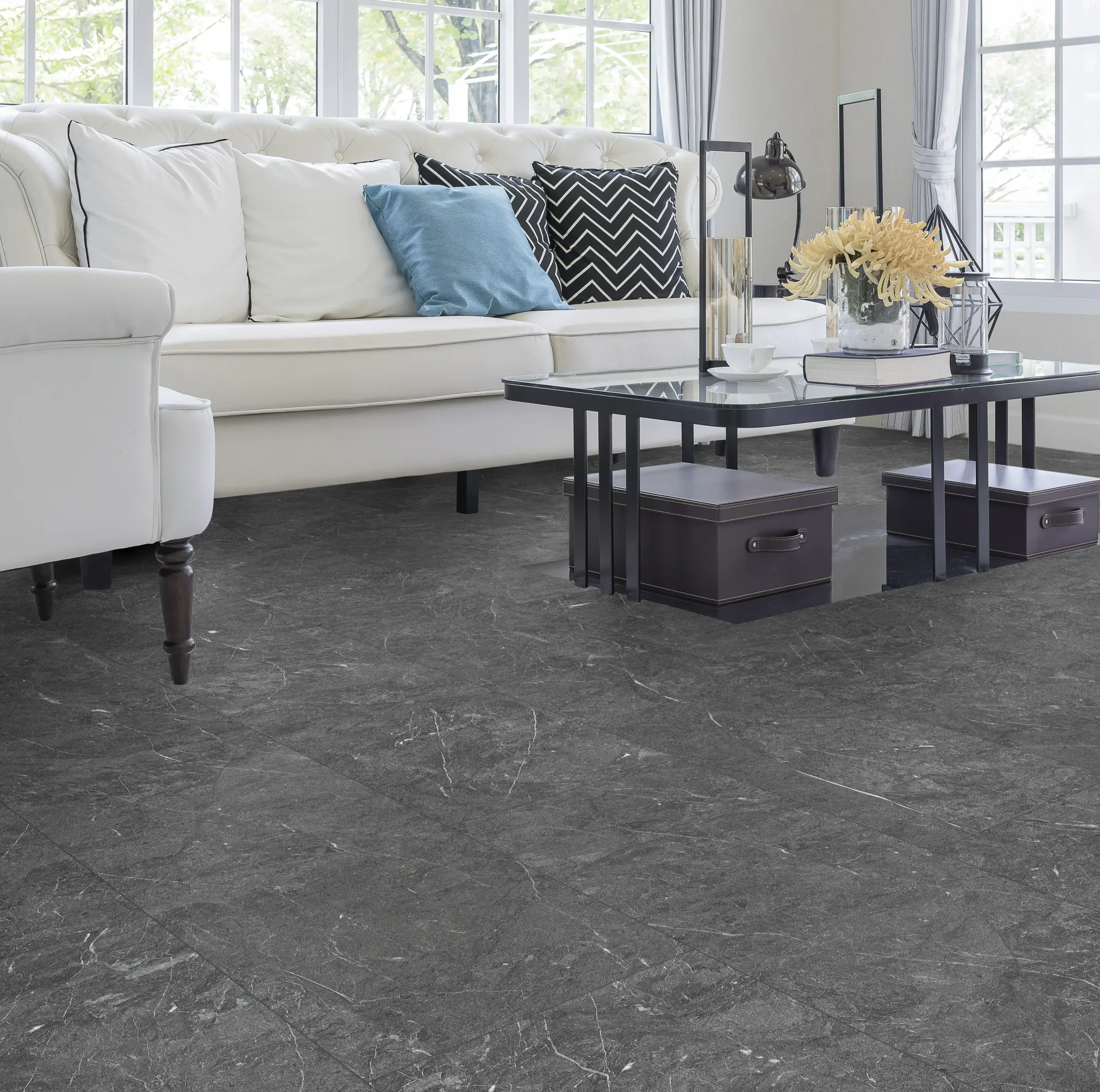 Classen Vinylboden Fliese Infinity dark 63,8 x 31 cm