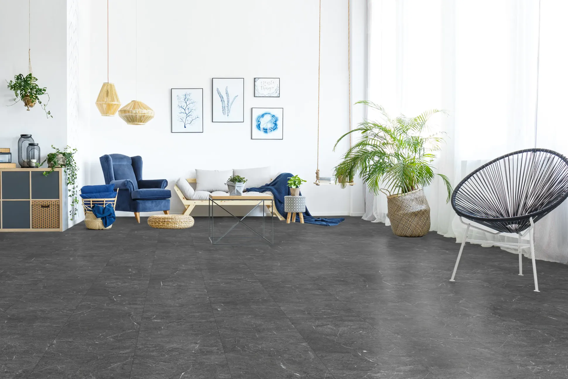 Classen Vinylboden Fliese Infinity dark 63,8 x 31 cm